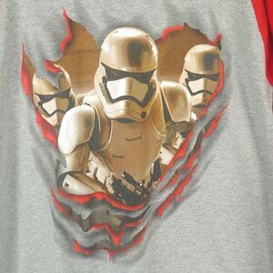 Star Wars Kids Long Sleeve Tee Sz XL Storm Troopers Baseball Style